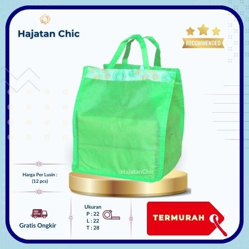 

(12 Pcs) Tas Hajatan Kotak Polos - CHIC