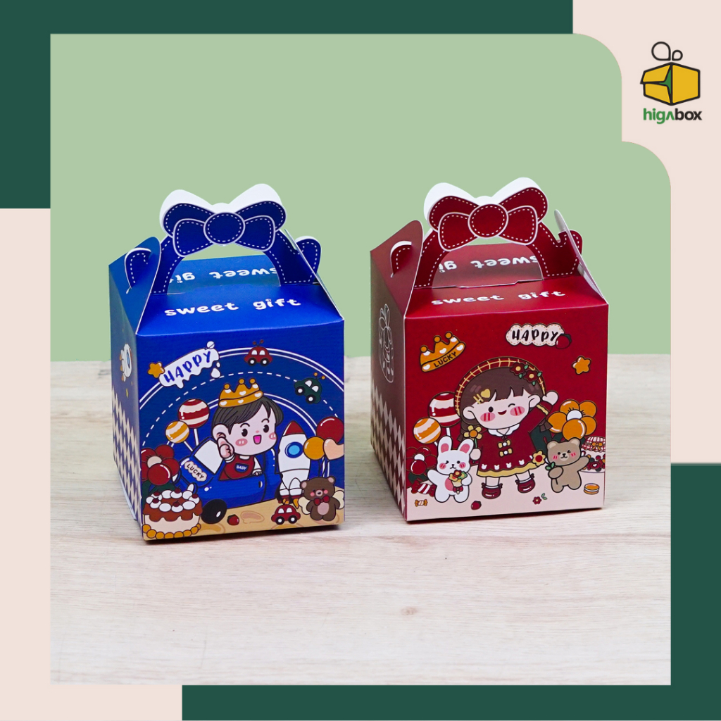 

Box Gable Ultah Anak / Box Souvenir Ultah Anak / Kotak Souvenir Ultah / Paperbag Ultah Anak / Goodiebag Ultah Anak I BM33 - BM34