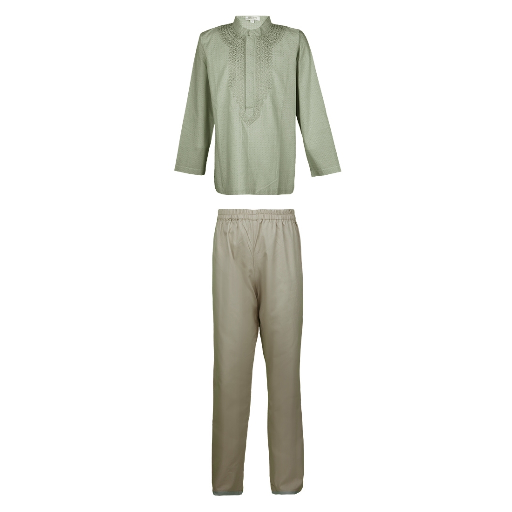 Pito Dito Boy Mustaqbal Setelan Koko Panjang Anak Hijau Sage