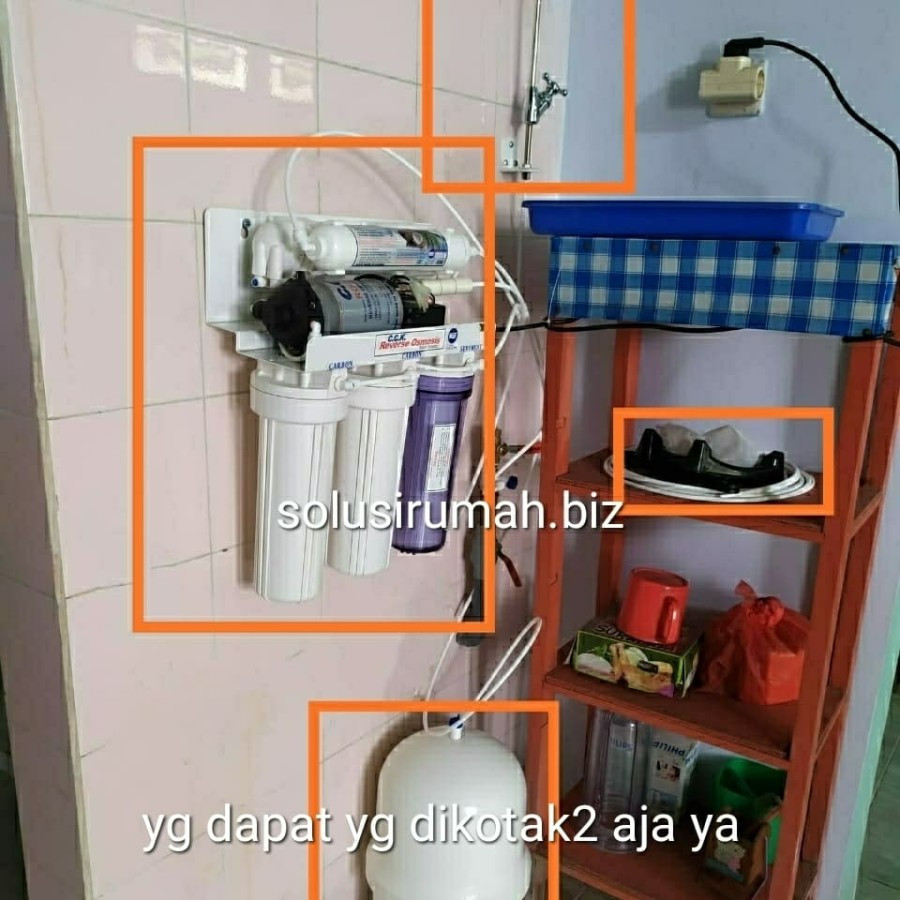 PAKET FILTER PABRIK AIR MINUM MINI REVERSE OSMOSIS MINUMAN SEHAT mesin ro lengkap tabung besar usa