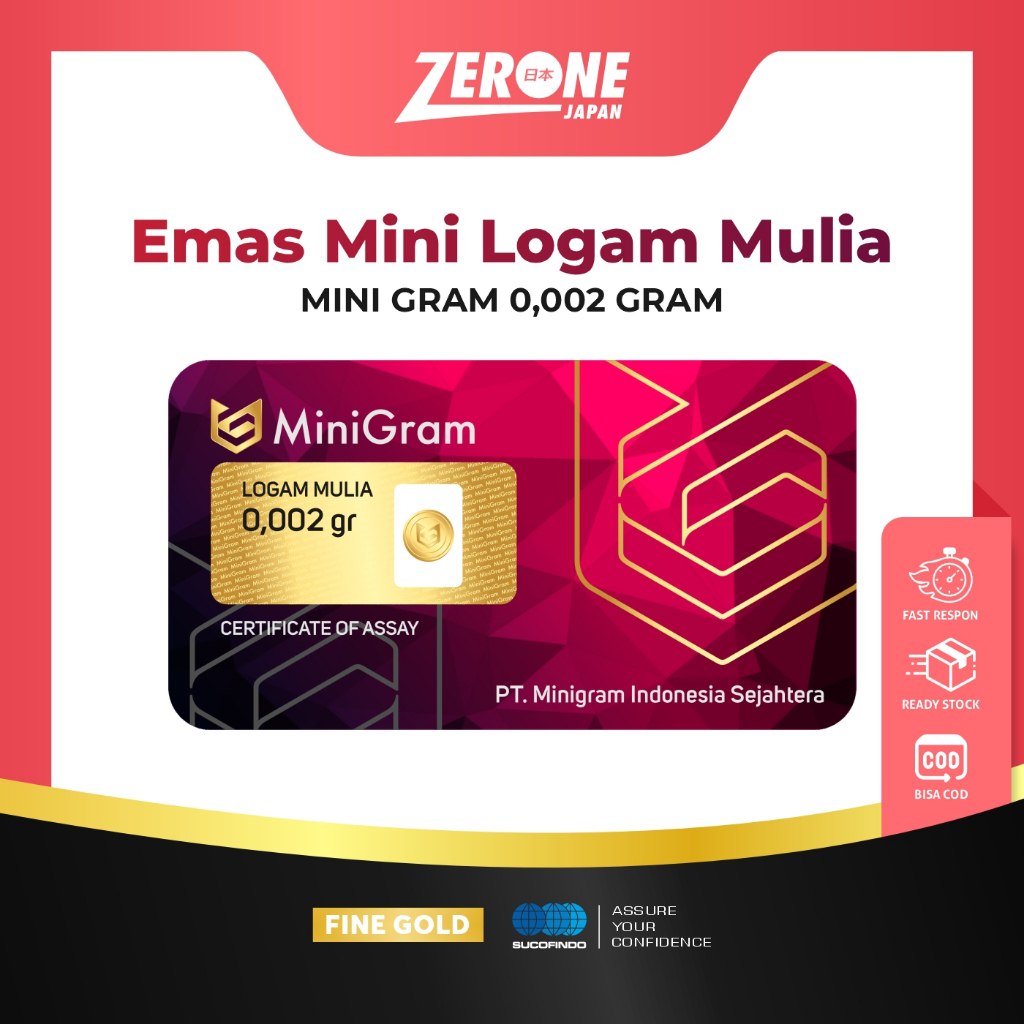 Logam Mulia Emas Micro Gram 0,002 Mini Gold Mini Gram Baby Gold