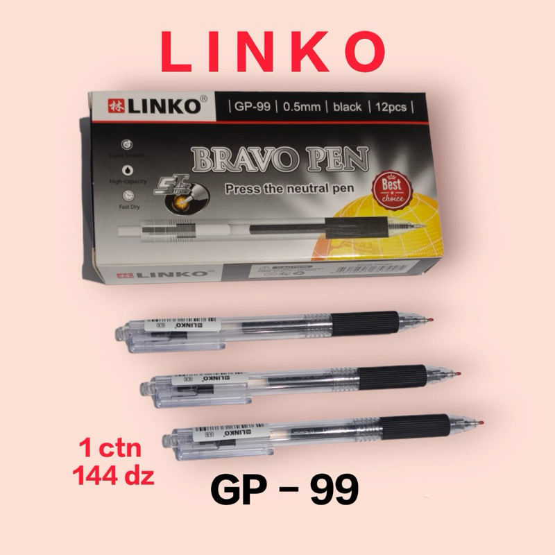 

BOLPEN Linko BALLPOINT Cetekan PULPEN Linko GP-99 Bravo Pen