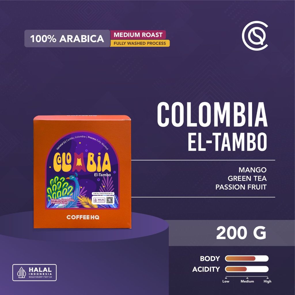 

COFFEEHQ COLOMBIA El Tambo Full Washed 200gr