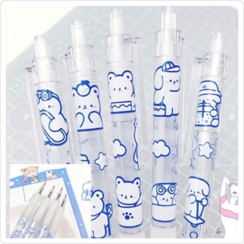 

Pulpen gel Bear, Sanrio, Astronot (1 pcs) / Pulpen gel cetek Bear putih, SANRIO, ASTRONOT / Pulpen gel BT21 + penggaris per pcs / Pensil model pita per pcs