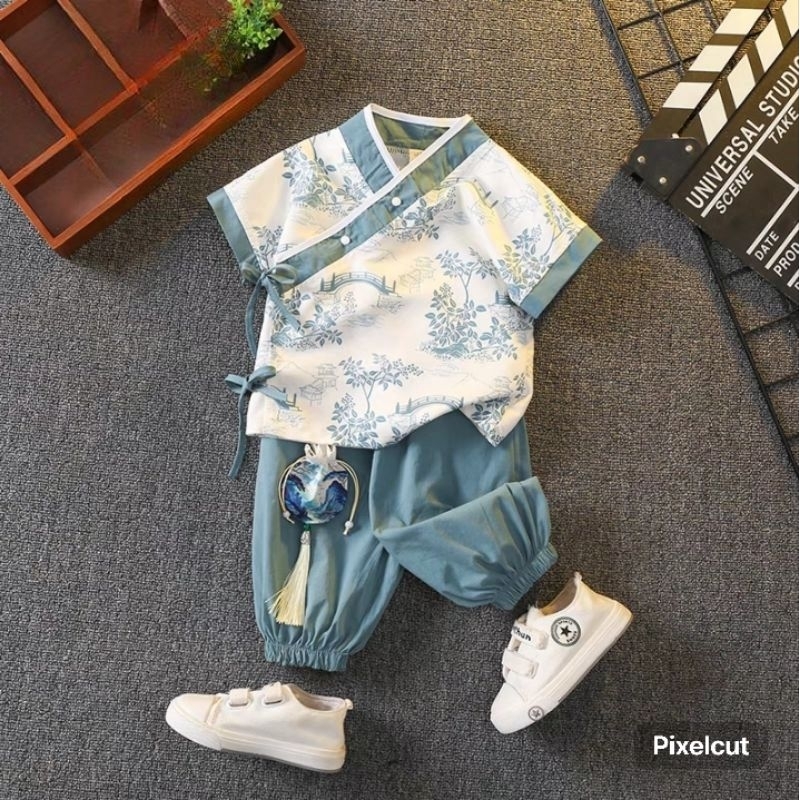 Qipao Hanfu Anak Laki-Laki Baju Imlek Baju Tradisional Chinese China
