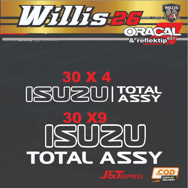 Sticker Isuzu Total Assy Panther Kaca Belakang | Cutting Sticker