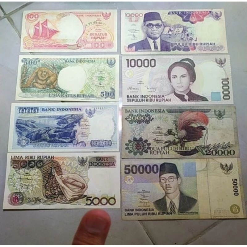 set uang indonesia tahun 90