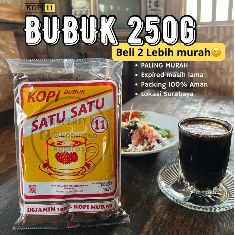 

Kopi Bubuk 250g Kopi 11 Kopi Bubuk Satu Satu 100% Kopi Murni Kopi Satu Satu Kopi Satusatu