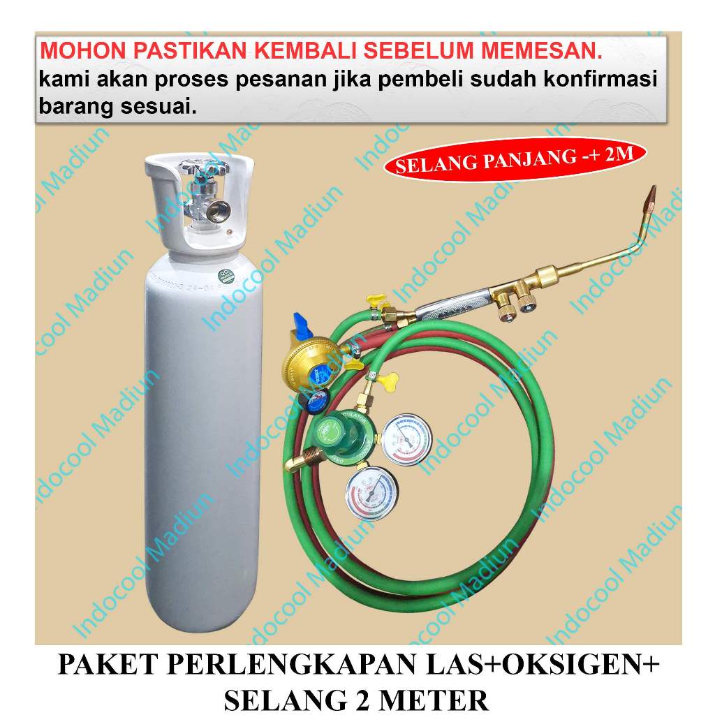 [PROMO] SELANG LAS 2 METER / PAKET HEMAT LAS OKSIGEN / PAKET PERLENGKAPAN LAS + OKSIGEN