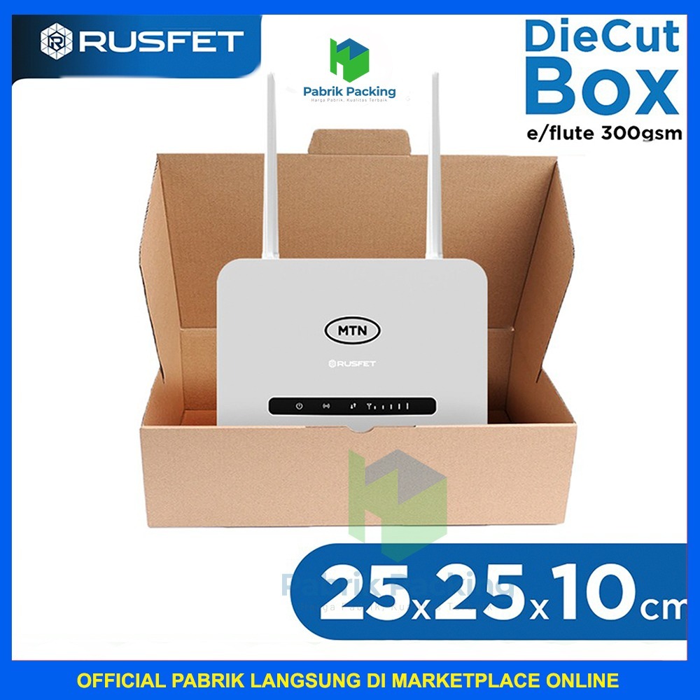 

Kardus Box Diecut Kardus Packing Kotak Box Kartun Dus Polos Satuan Rusfet 25x25x10 cm