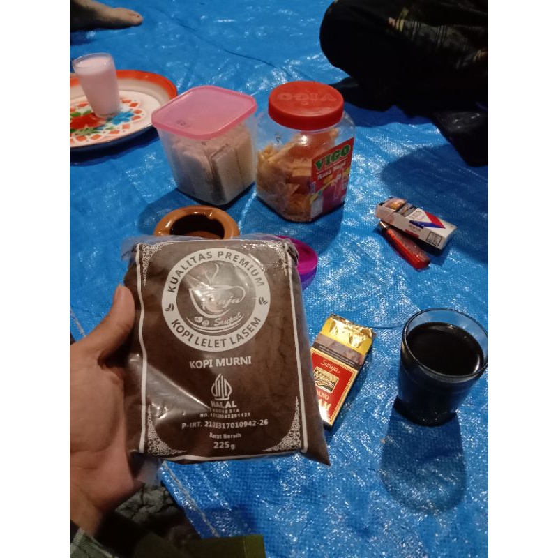 

kopi lelet asli Lasem original merk raja 200gram cocok buat teman malam