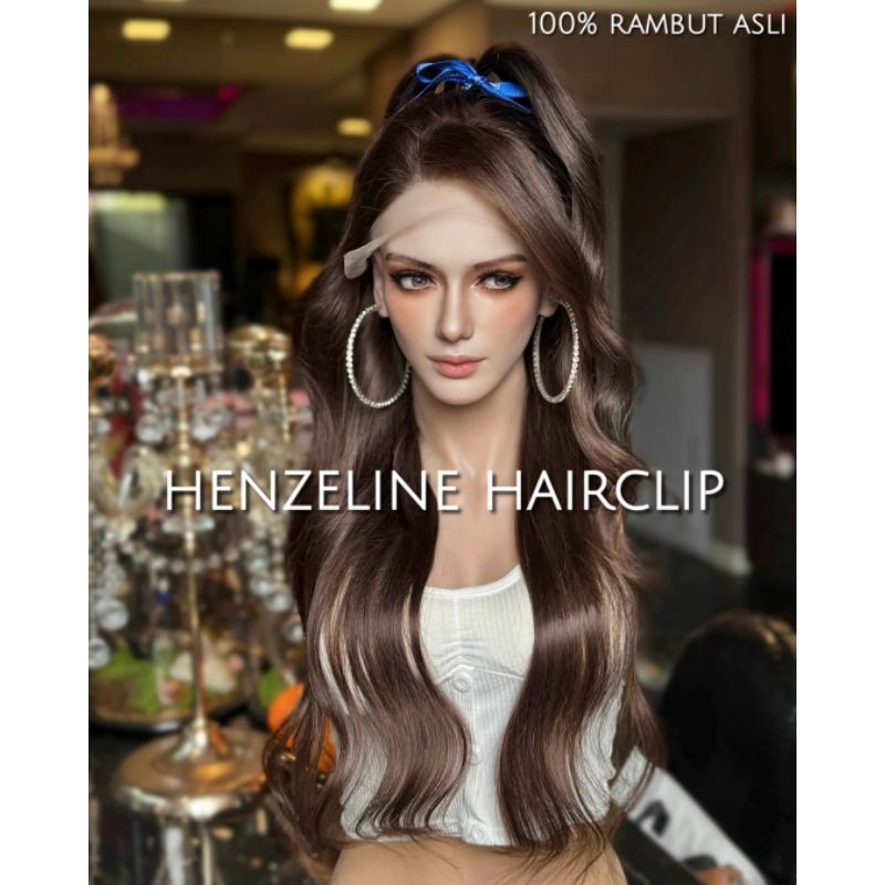LACE WIG 100% RAMBUT ASLI / HUMAN HAIR / BEBAS UBAH BELAHAN FREE STYLING 70CM