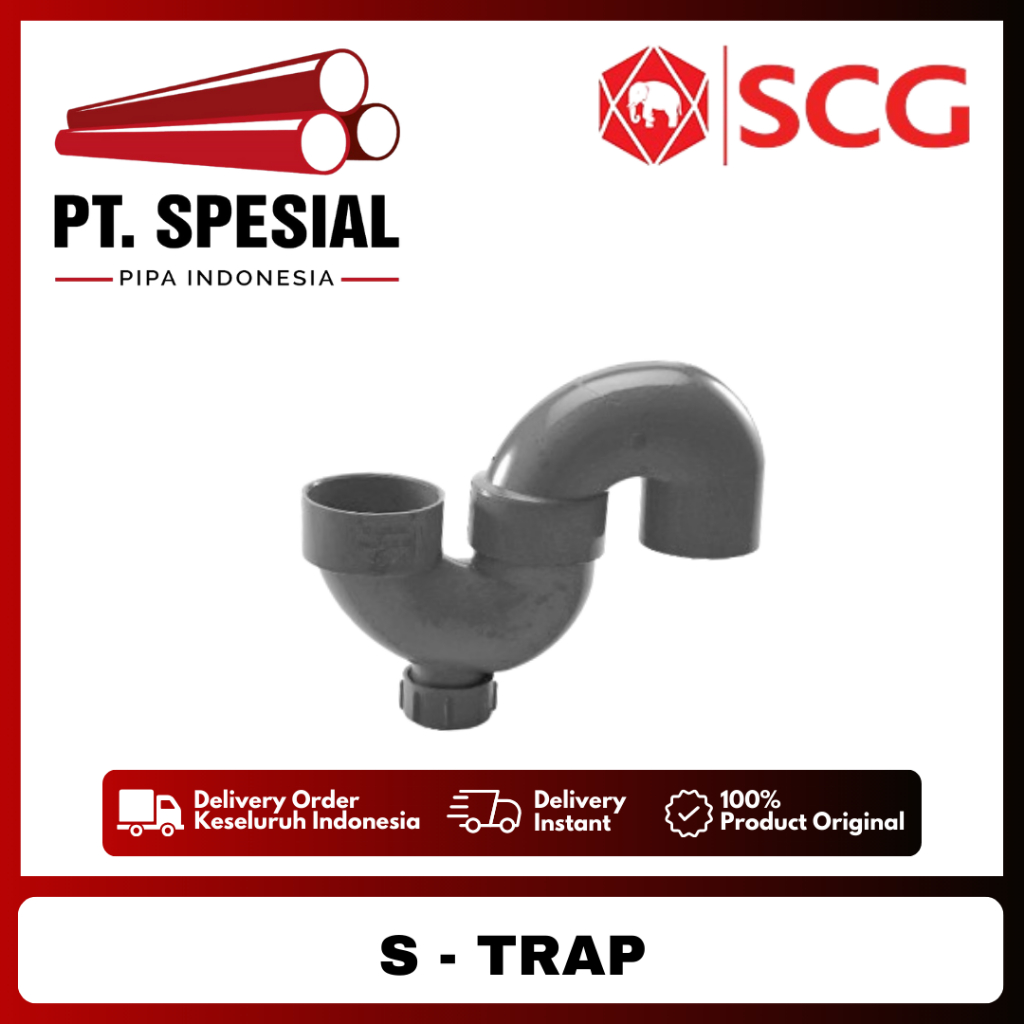 S-Trap 2 Inch PVC SCG Fitting Pipa PVC D SCG - 07