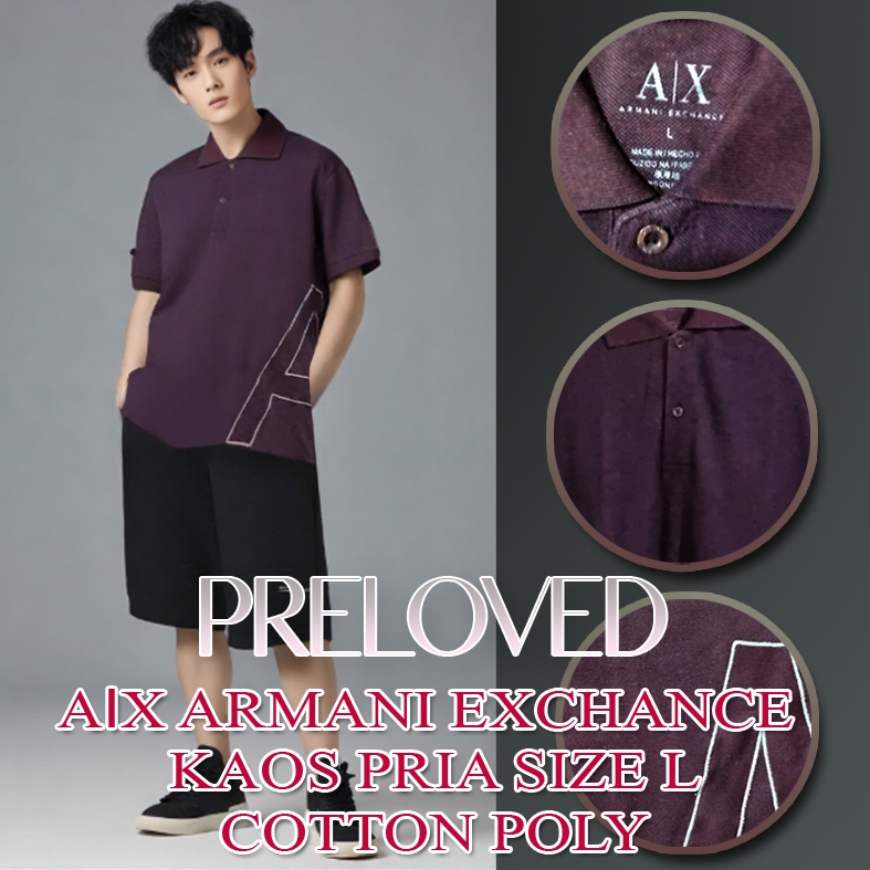 A I X ARMANI EXCHANGE ORIGINAL BAJU PRIA PRELOVED SIZE L