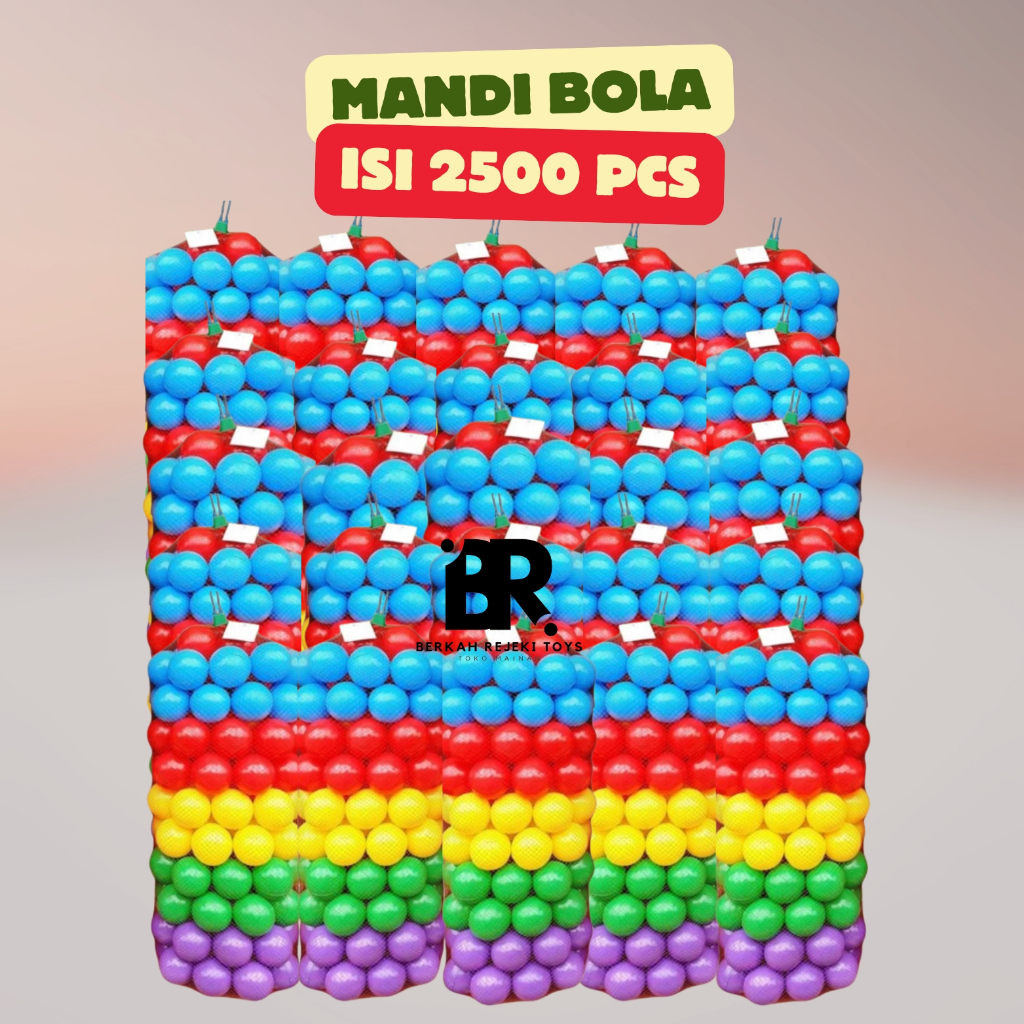 (SUPER HEBOH)Mandi bola Isi 2500.Mandi Bola Anak Isi 2500 Warna-Warni Murah Berkualitas SNI Bola Kec