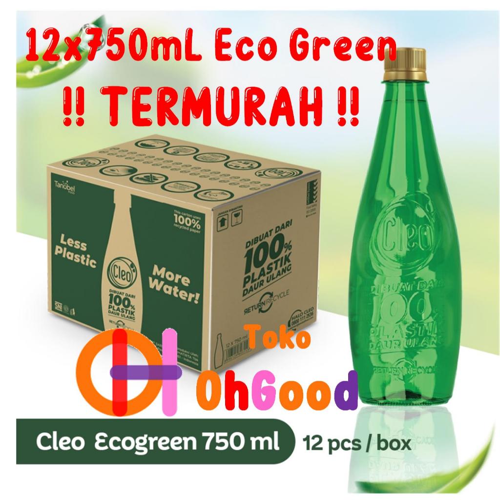 

Air minum mineral Cleo Eco Green 750mL 750 mL isi 12 botol BPA Free