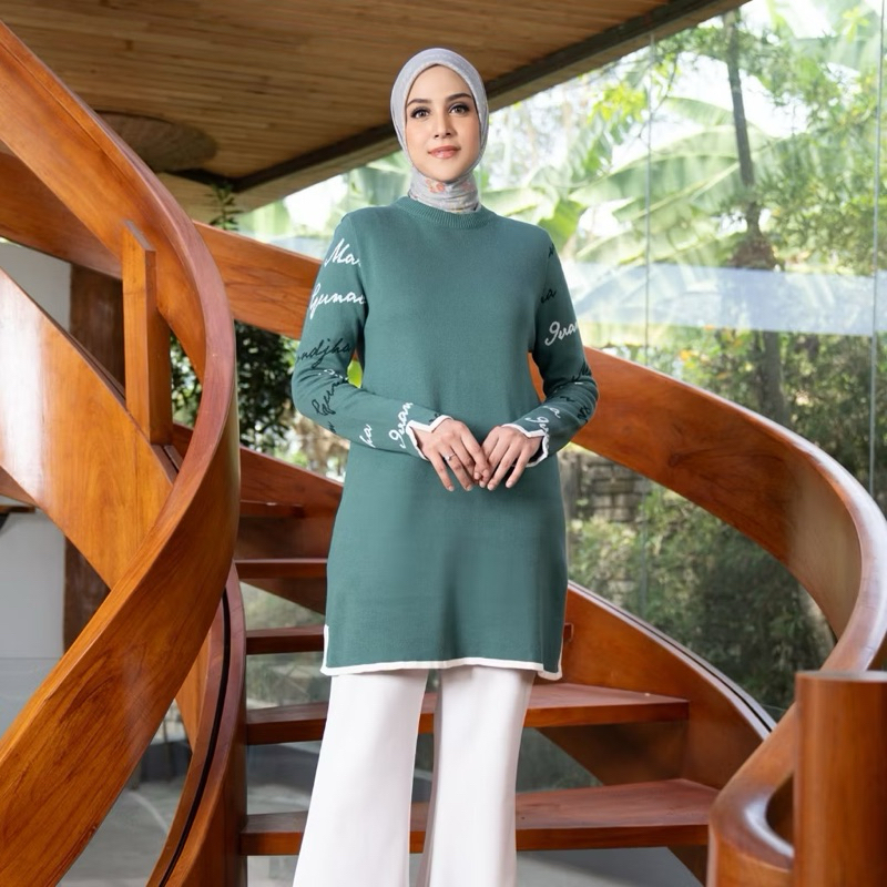 MANDJHA Britney Knit Tunik Blouse By IVAN GUNAWAN - Busana Muslim Modest ORIGINAL