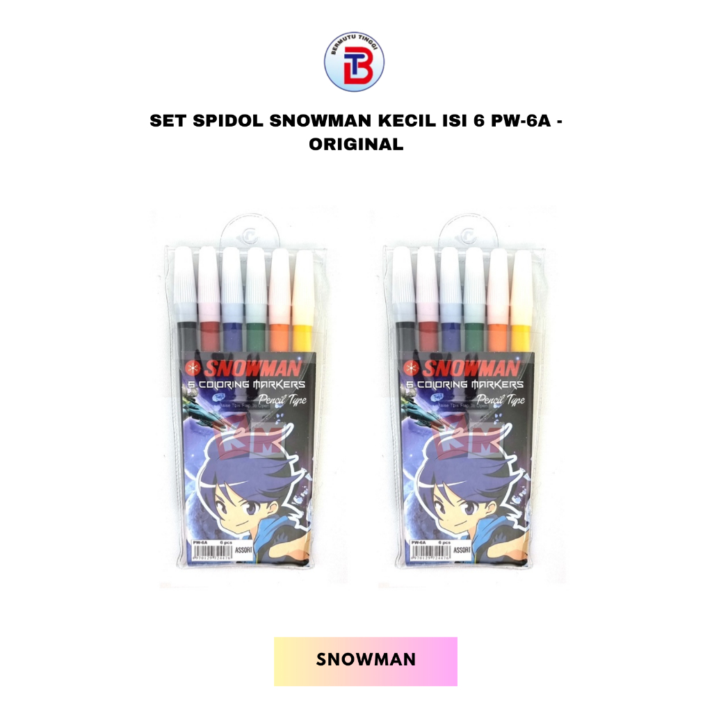 

Set Spidol Snowman Kecil Isi 6 PW-6A - Original