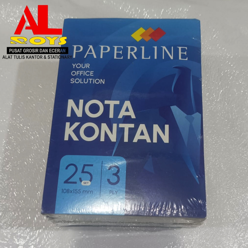 

Nota Kontan Paperline PPL 3 ply Kecil 3ply / 3 rangkap ( 1pak/10 buku)