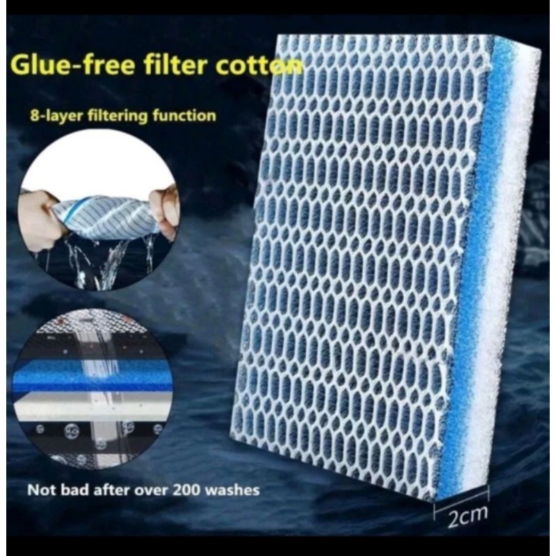 8D honey comb sponge filter aquarium filter kolam media filter