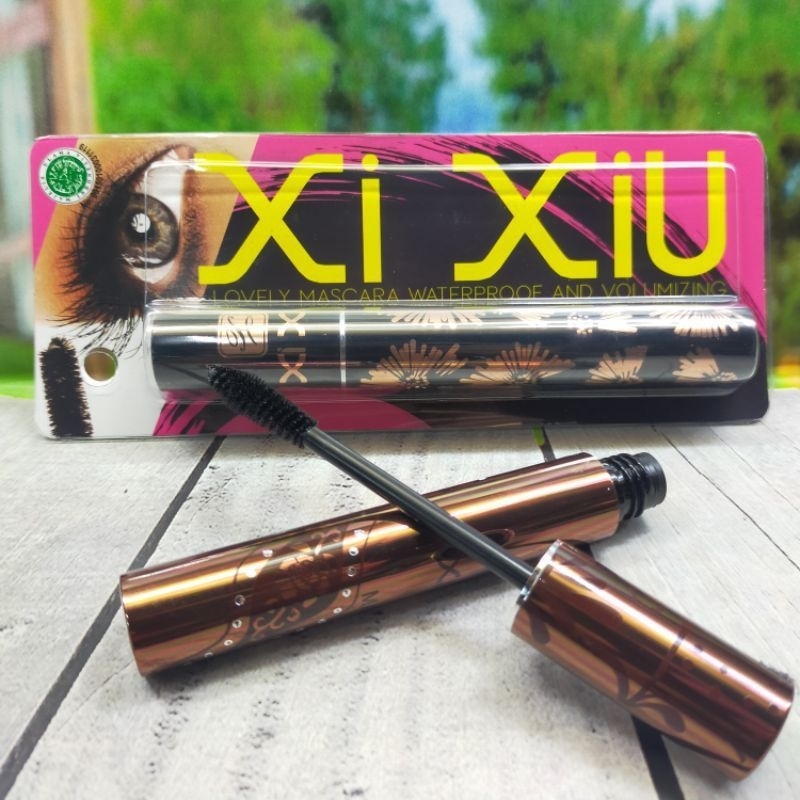 mascara xiu xiu original bpom hitam/pink