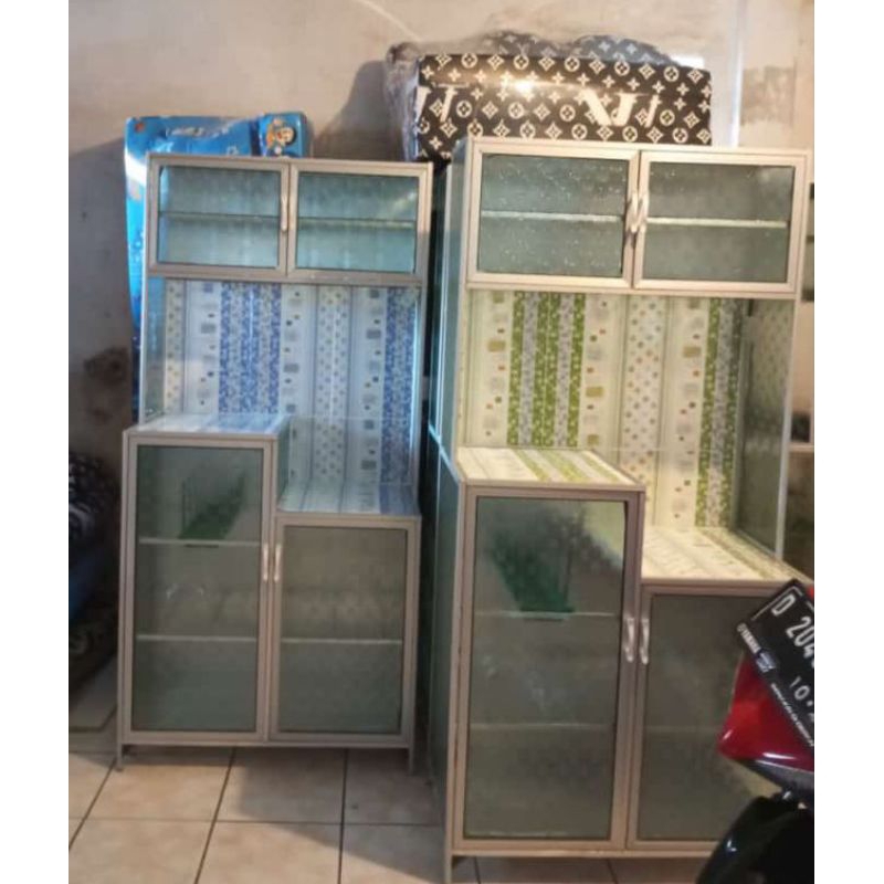 Rak piring magicom//Rak piring Alumunium//lemari dapur