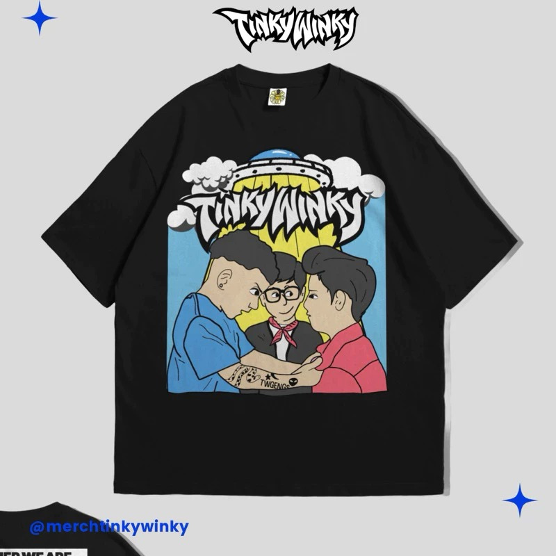 Kaos BAND TINKY WINKY PHOBIA Katun Combad 24s Baju Band