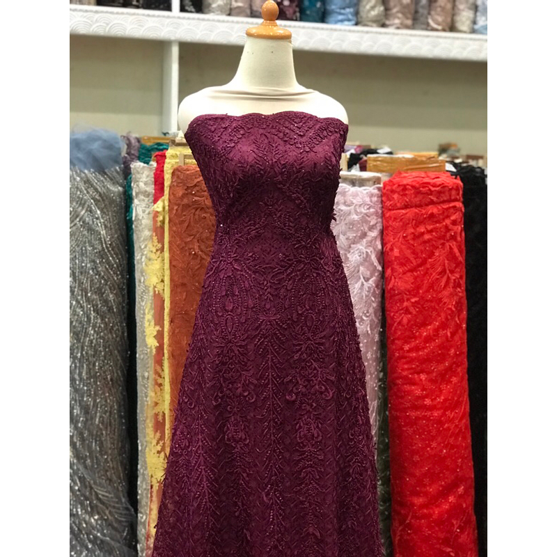 tulle brokat bordir 3D premium / tille brokat premium