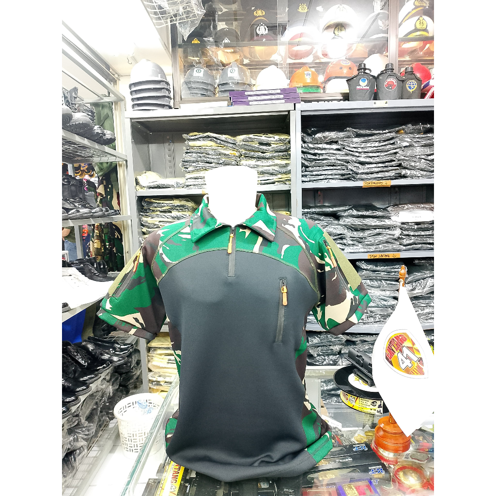 kaos tactical bdu t-shirt scuba spandex lengan pendek loreng tni Baju Tactical Full Scuba Tshirt Kao