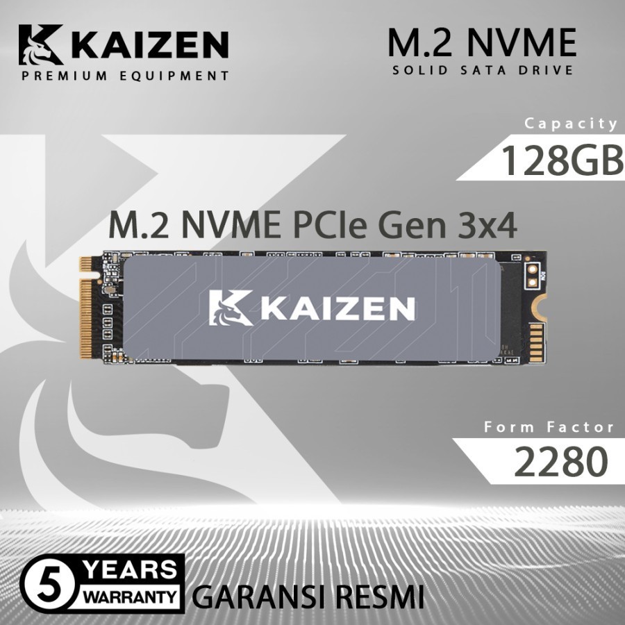 SSD M2 NVME / M.2 NVME/ M2NVME 128GB KAIZEN RESMI 5 TAHUN
