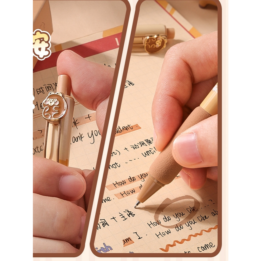 

(B8) DUODUD 1 PCS / 5 PCS (1 KOTAK) PULPEN CAPIBARA BROWN DENGAN PENJEPIT CAPIBARA EMAS