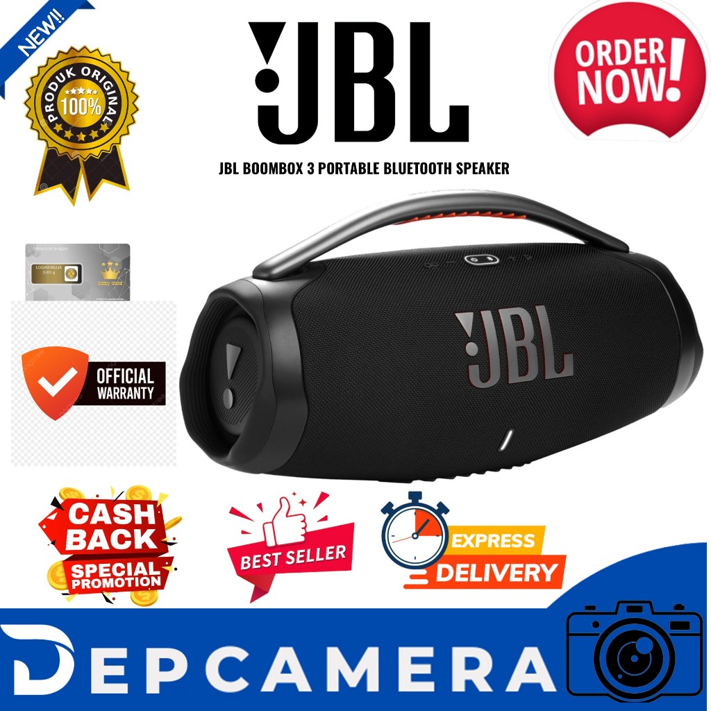 JBL Boombox 3 Portable Bluetooth Speaker Super BASS IP67 Powerful Sound Original