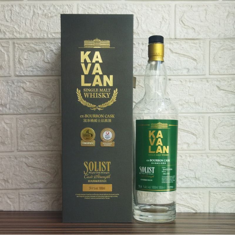 Botol Kosong Kavalan Solist ex Bourbon Cask + Box 1Liter