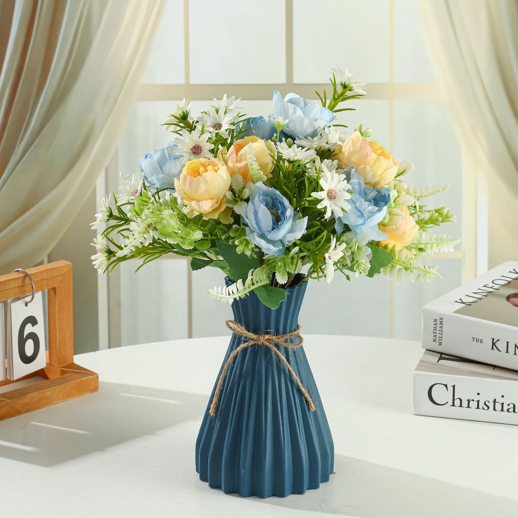 Set  Vas Bunga  Plastic Aesthetic Bunga Hias Plastik Bunga Hias Plastik bunga hiasan ruang tamu