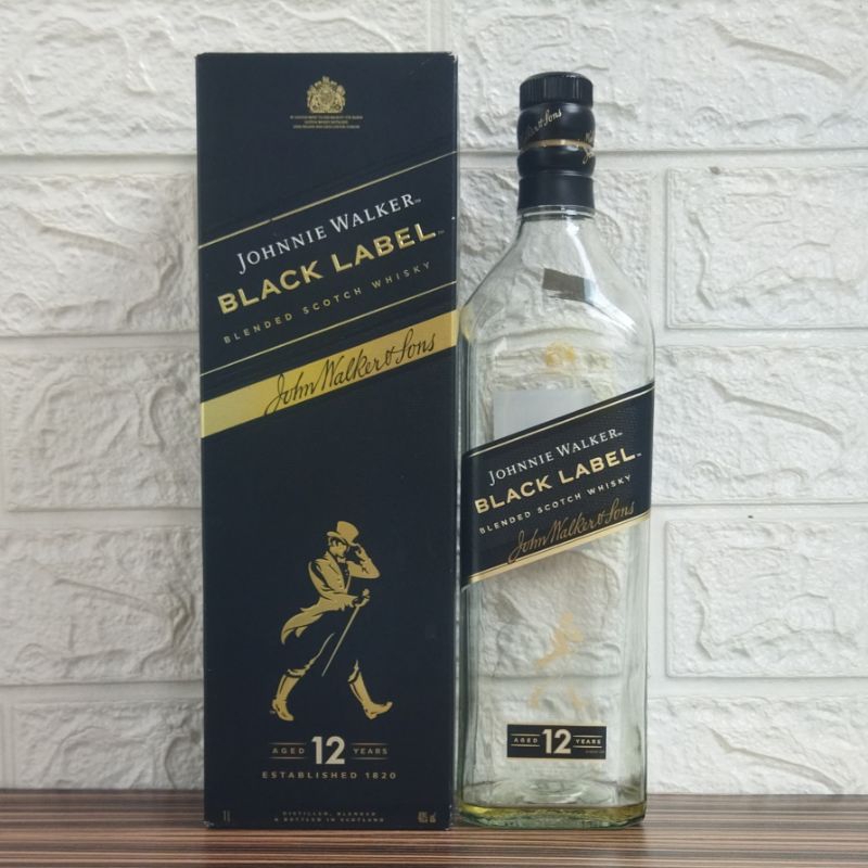 Botol Kosong JW Black Label + Box 1Liter