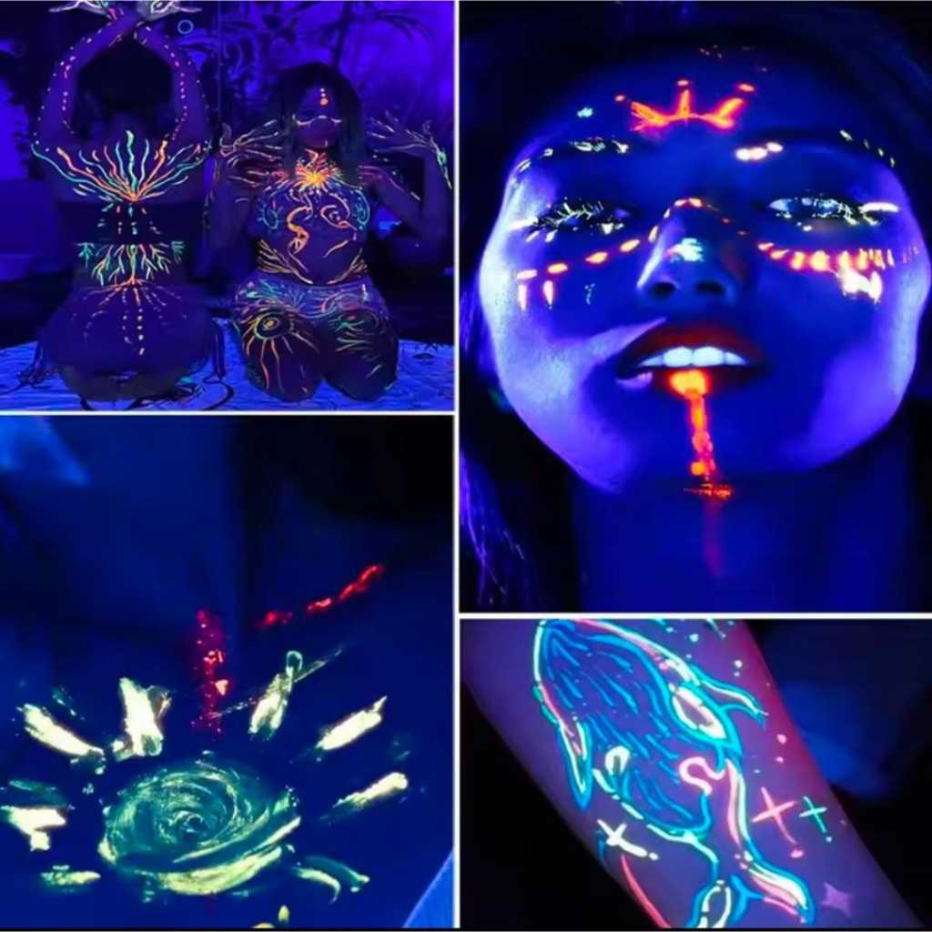 

42 Color Pearl Fluorescent Face Body Art Paint Halloween Christmas Drama Stall Watercolor Body