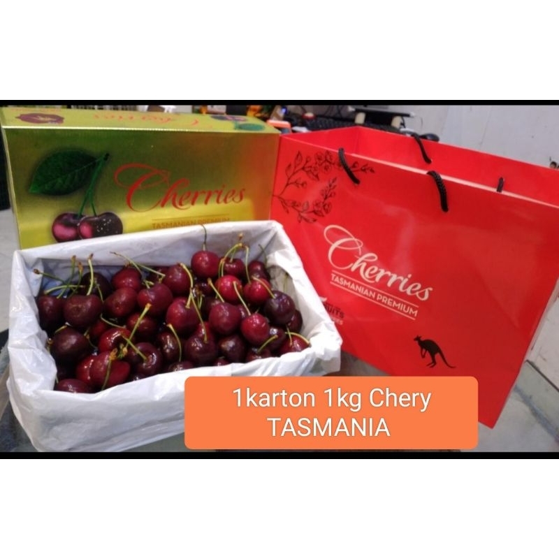 

Buah Cherry Ceri TASMANIA per 1 karton buah
