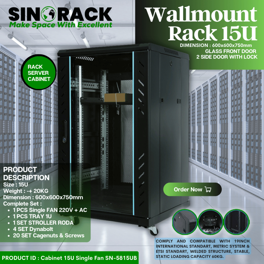 Sinorack Wall Mount Rack Server 15U Big Premium
