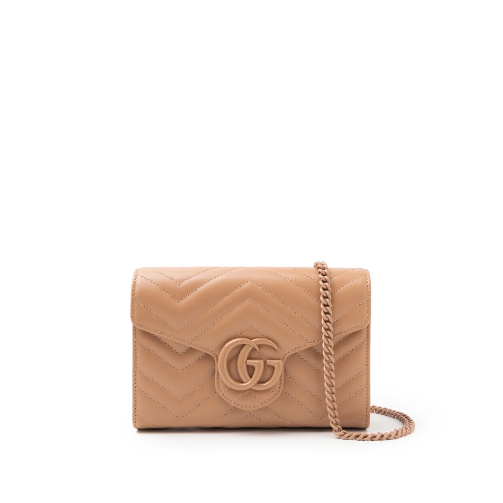 GG marmont super mini wallet on chain