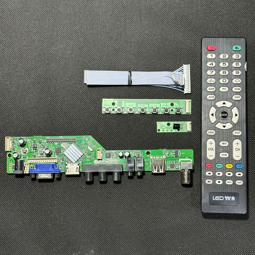Modul Board Universal ZS63W.BKR00 Controller TV Digital Monitor Layar LCD LED Laptop 40 Pin USB VGA 