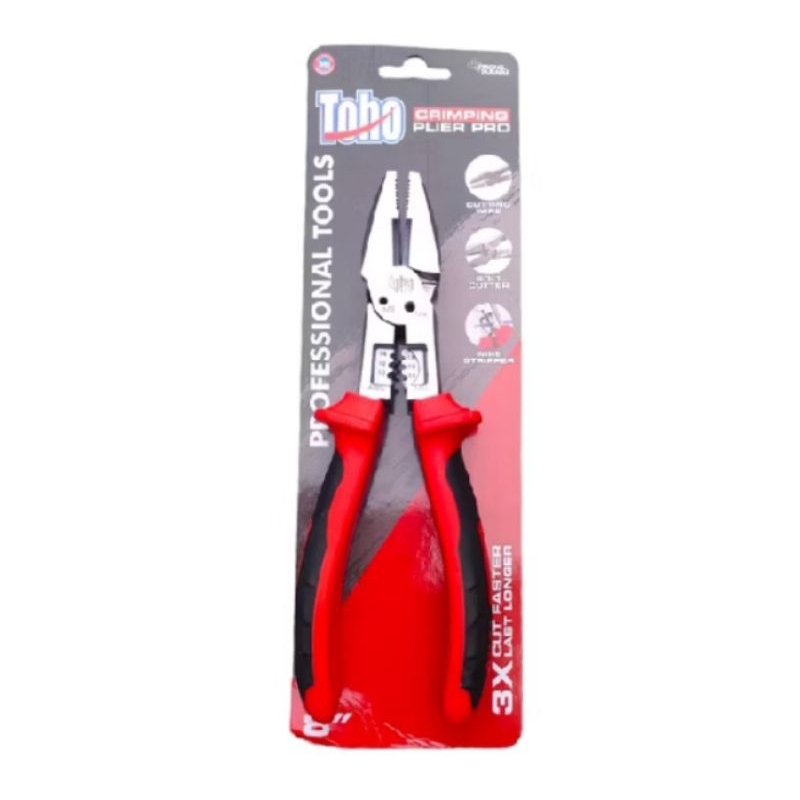 Tang Kombinasi 8 inch Toho Kupas Kabel Potong Kawat Crimping Plier PRO