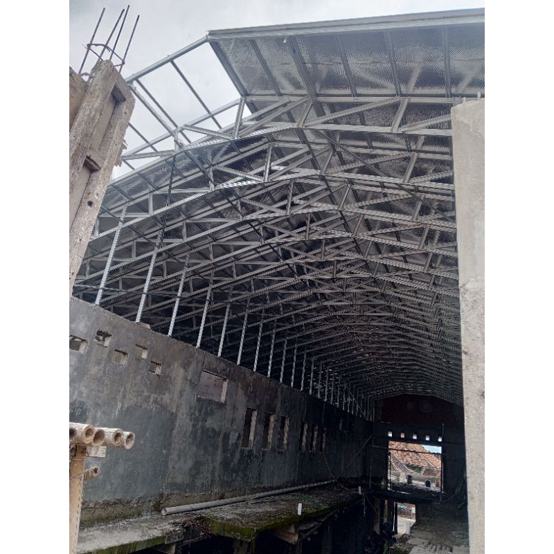 baja ringan galvalum polos terpasang berkualitas rapih