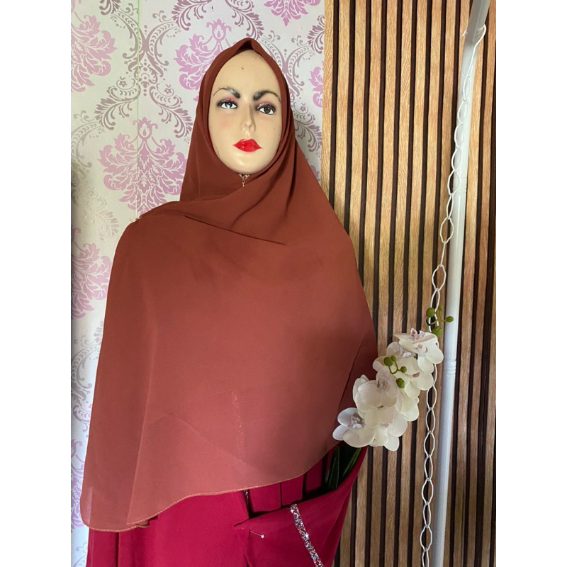 COD hijab segi empat instan zepper resleting non cadar