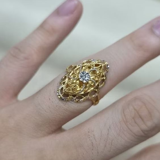 Cincin Mas Malaysia 916 Emas Asli Import Size 15