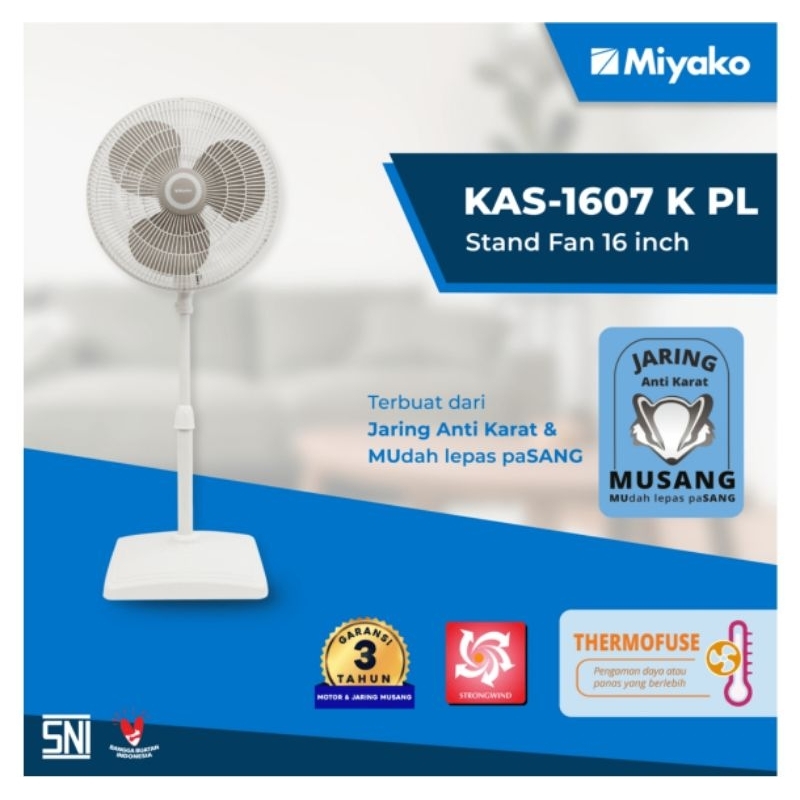 KIPAS ANGIN BERDIRI MIYAKO (KAS-1607KPL)
