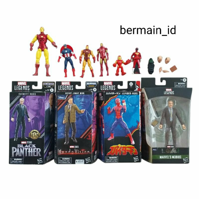 Marvel Legends Ironman Iron-man Spiderman Spider-man Toei Japan Mobius Loki Everett Ross Black Phant