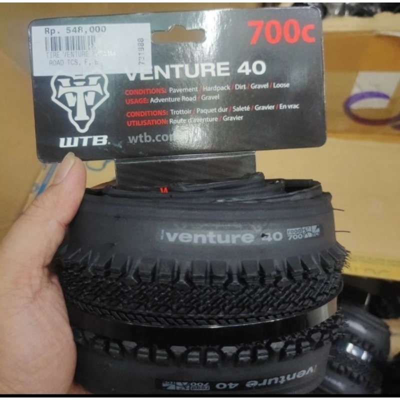 ban luar sepeda gravel 700 x 40c WTB venture kevlar hitam