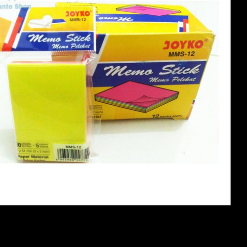 

1 pak (isi 12) Memo Stick/ Sticky Note Joyko MMS-12