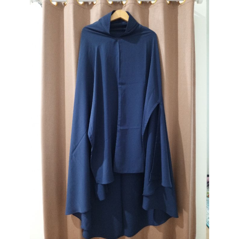 Preloved Khimar Handsplit Polos Navy