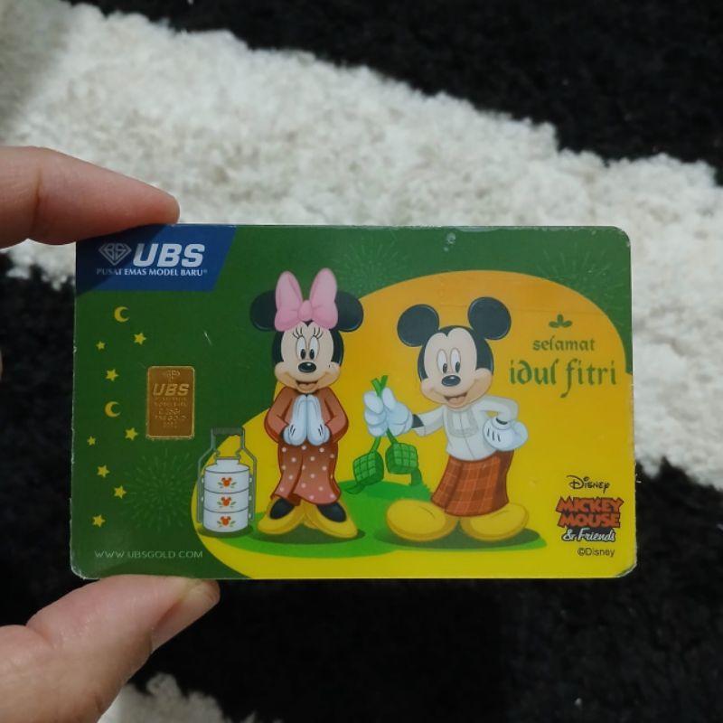 LM UBS disney mickey and minnie mouse idul fitri gold 0.25